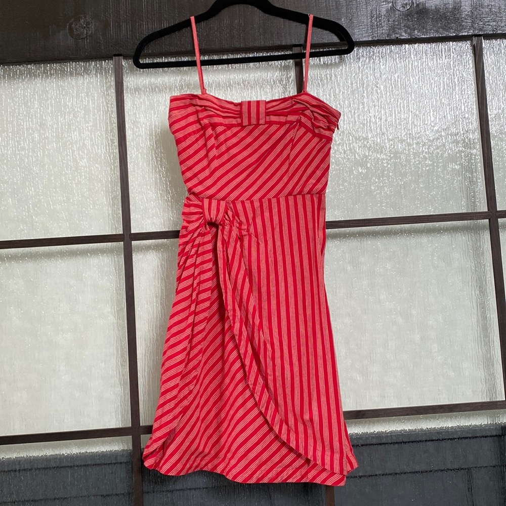 Anthropologie red dress